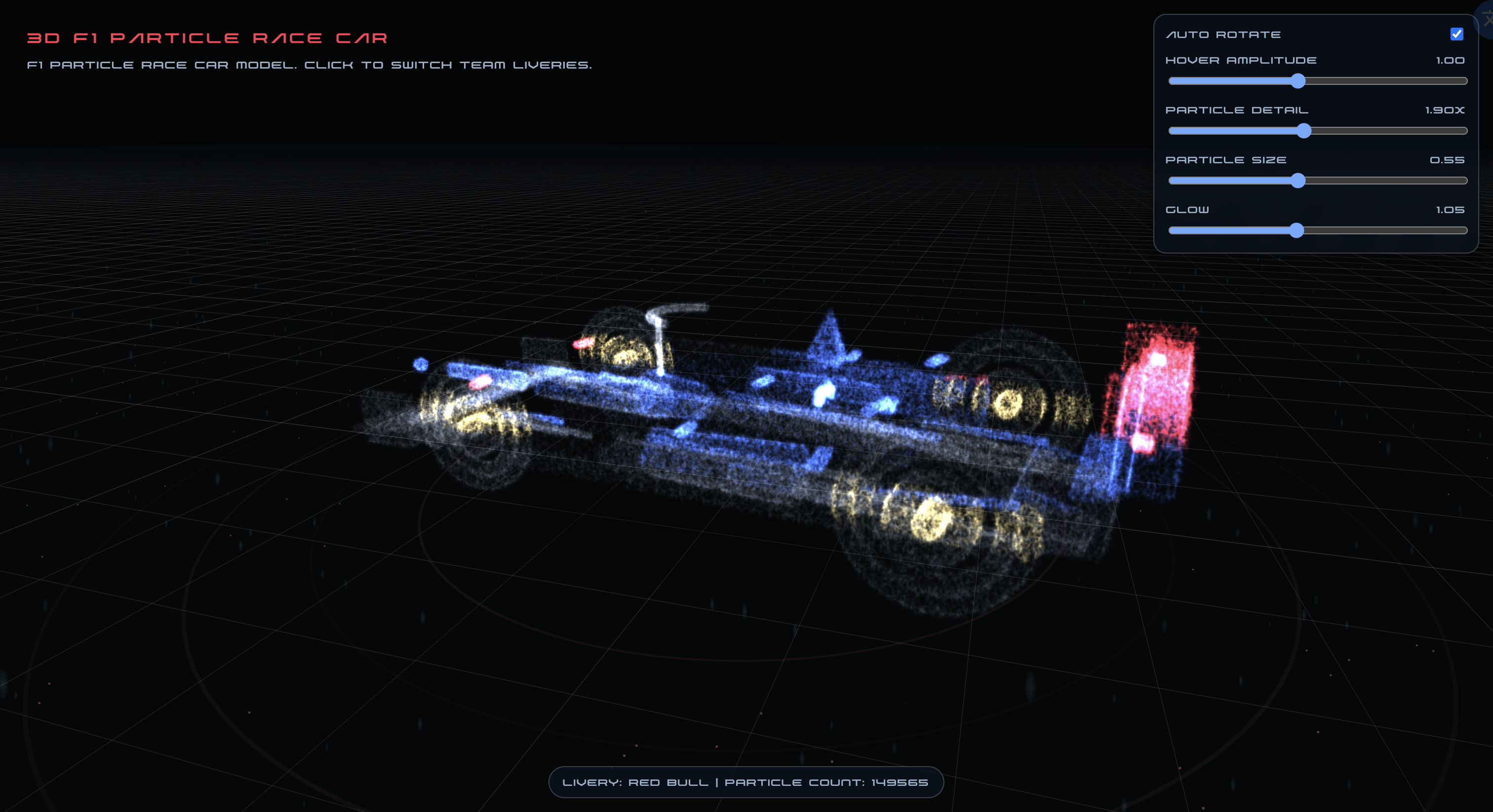 F1 Particle Car website thumbnail